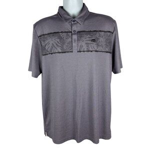Travis Mathew Mens Polo Shirt Size XL Gray Cotton/Polyester Blend